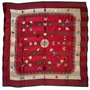 New Orleans Fair Grounds Louisiana Derby 1920-2000 Winners Silk Scarf Jockeys